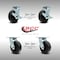 Service Caster 5 Inch SS Polyolefin Caster Set with Ball Bearings 4 Swivel Lock 2 Brake SCC SCC-SS30S520-POB-TLB-BSL-2-BSL-2 - alternate 5